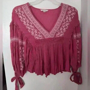 American eagle boho peasant top size m #104